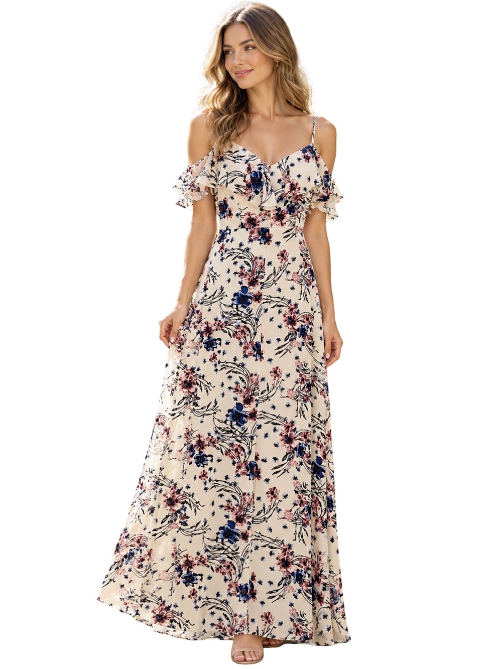 Flying Tomato romantic whimsical Fairycore ruffle bodice maxi sundress NWT SM